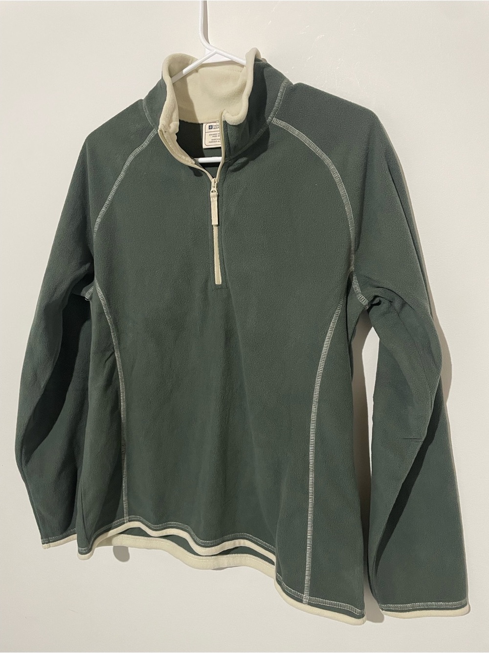 Women’s Green Half-Zip Fleece Pullover